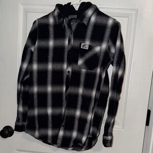 Lurking Class Stop and Smell the Roses Black and White Plaid hoodie Men's Shirt